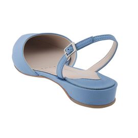 [KUHEE] Sling-back(7083) 1.5cm-Flat Shoes Pastel Color Casual Daily Point Handmade Shoes-Made in Korea